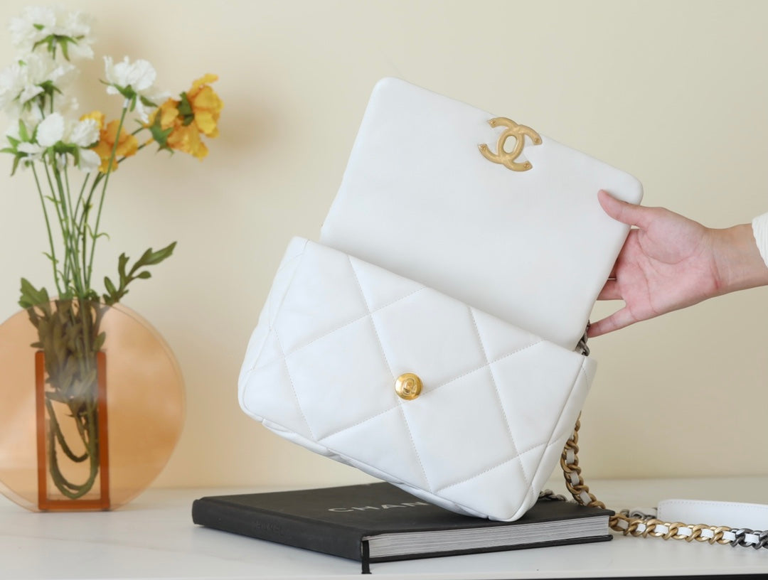 white original imported suedu lambskin leather full steel gold hardware