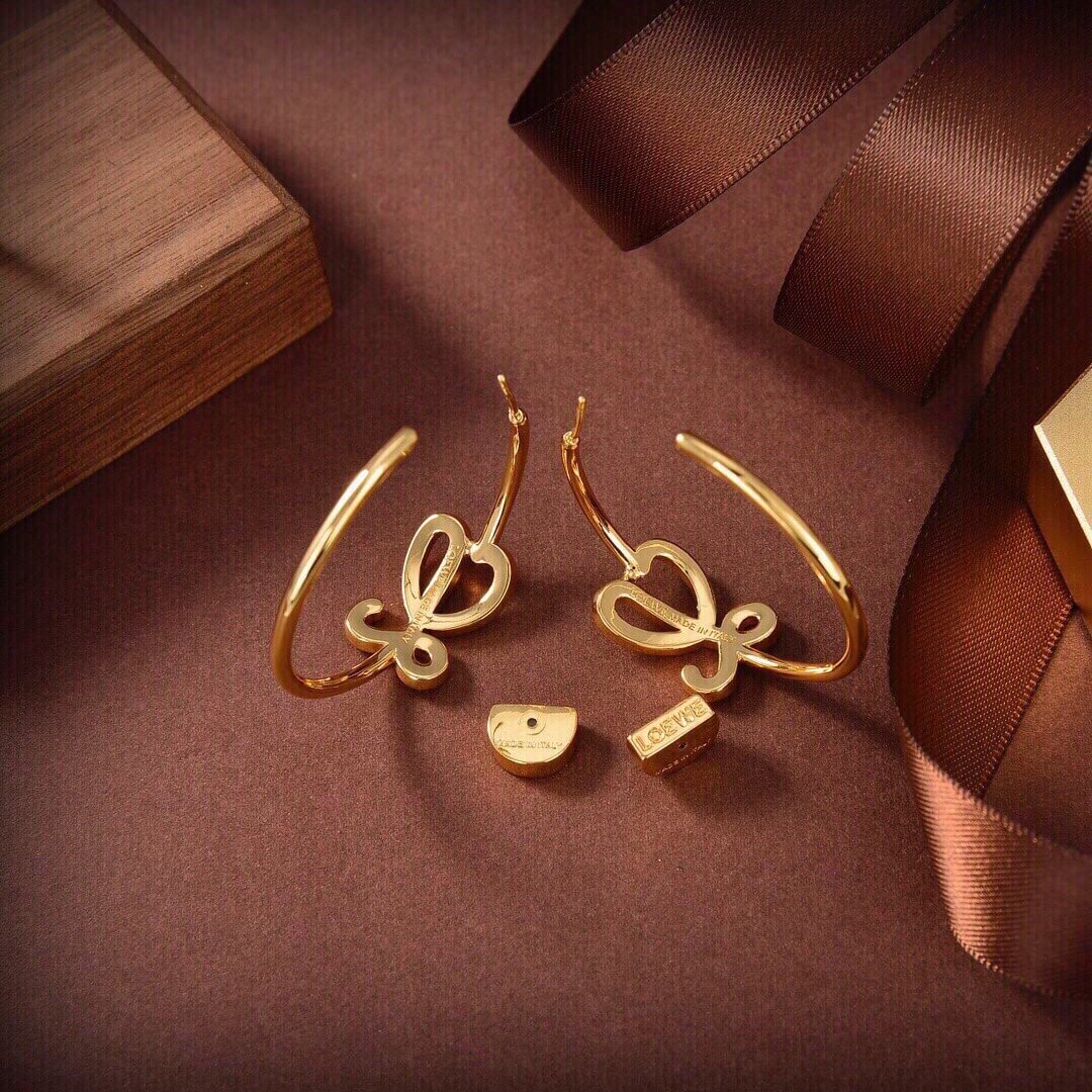 LOE New Big Circle Earrings Personalized and Simple 18k Gold EH13168A15