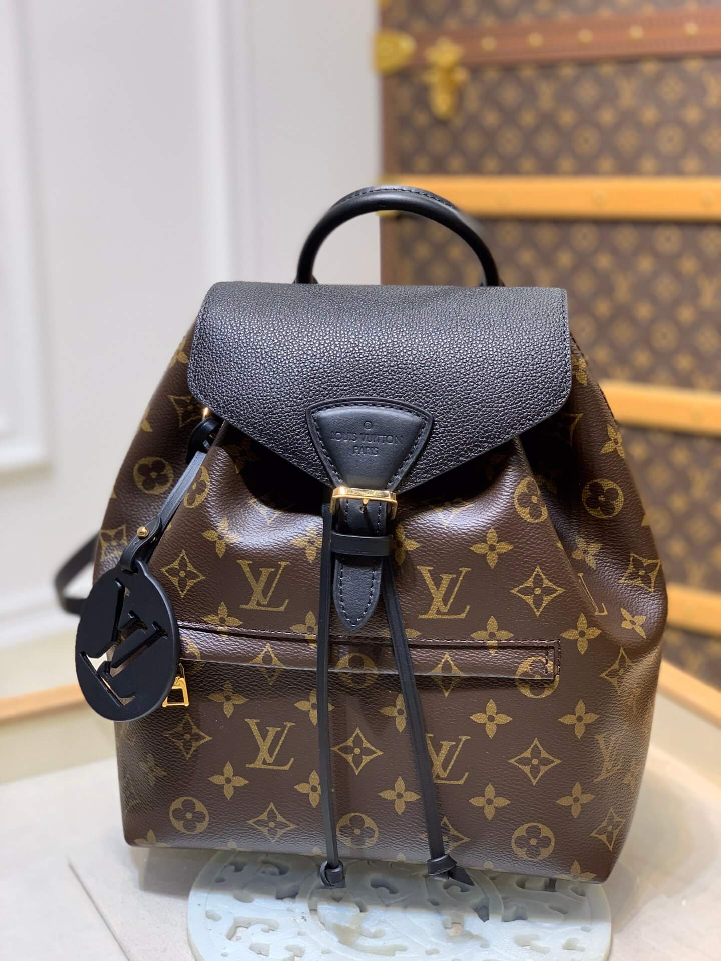 M45515 backpack LV Montsouris PM Monogram Black