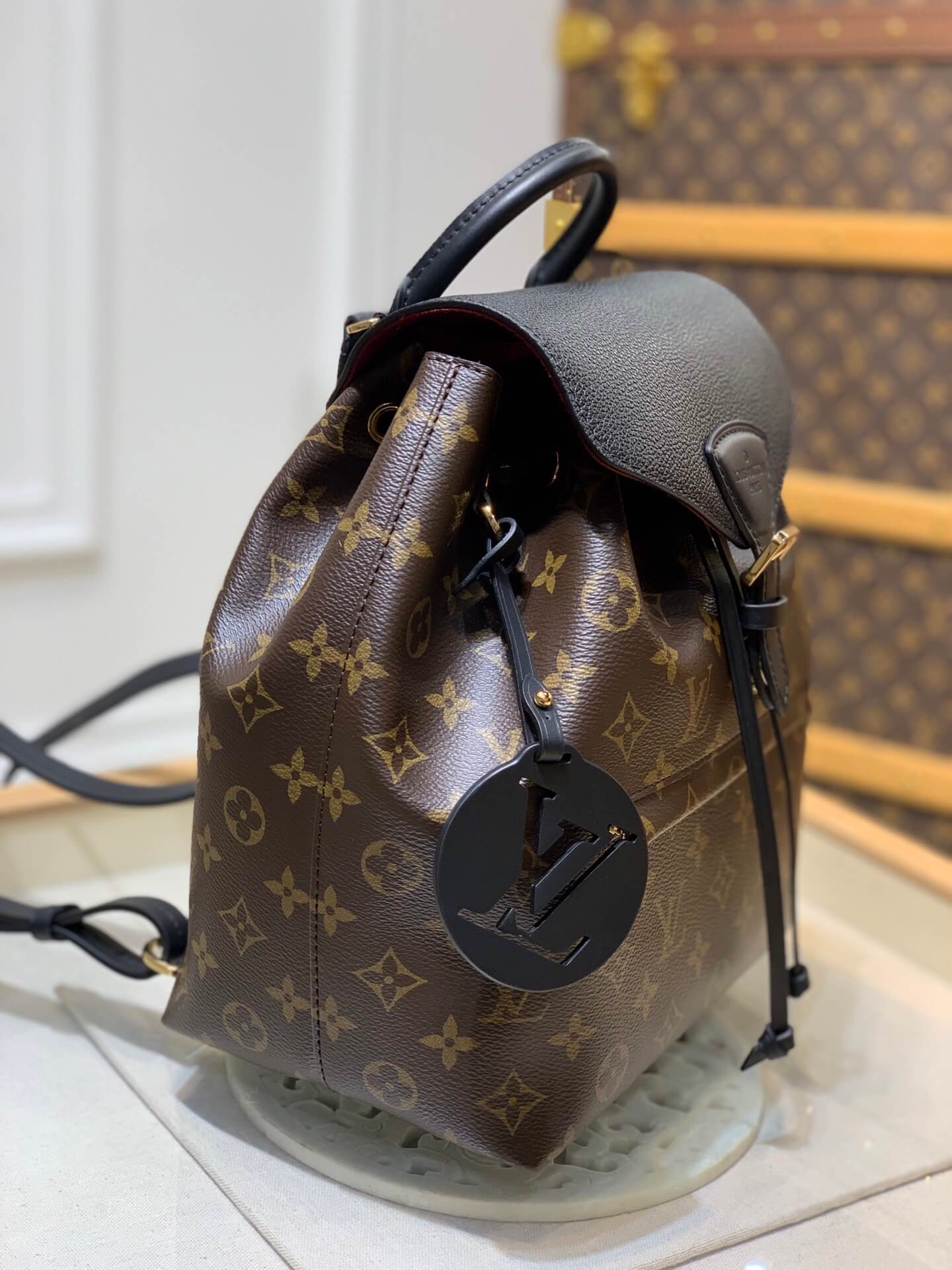 LV Montsouris PM Monogram Black