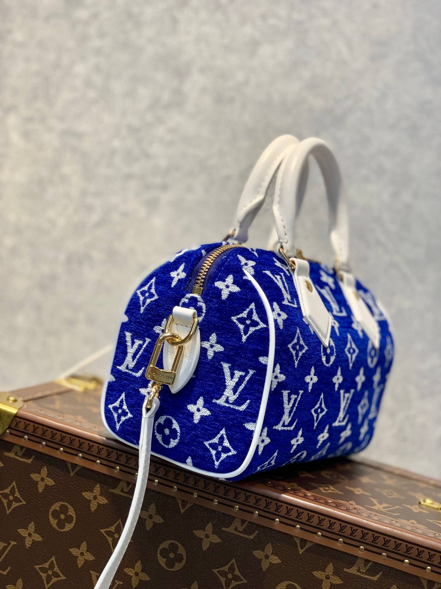 M20751 SPEEDY BANDOULIÈRE 20 Match Monogram Handbag cross body bags shoulder bag blue