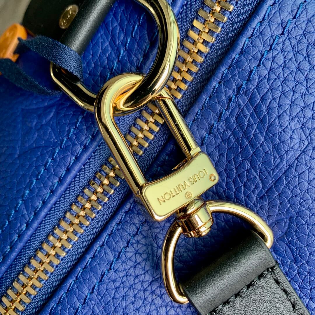 M21105 Keepall Bandoulière 55 Taurillon Handbag travel bag blue calfskin Monogram