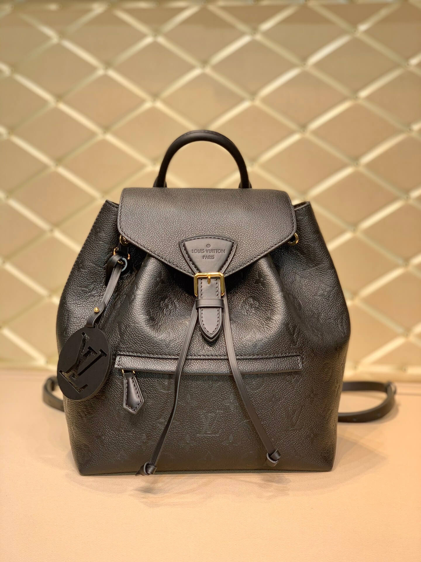 M45205 Montsouris Monogram Empreinte backpack black calfskin