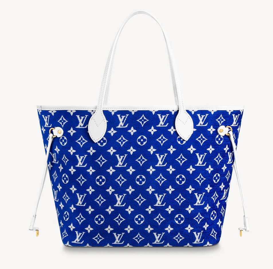 M46220 Match neverfull Monogram Handbag blue calfskin monogram