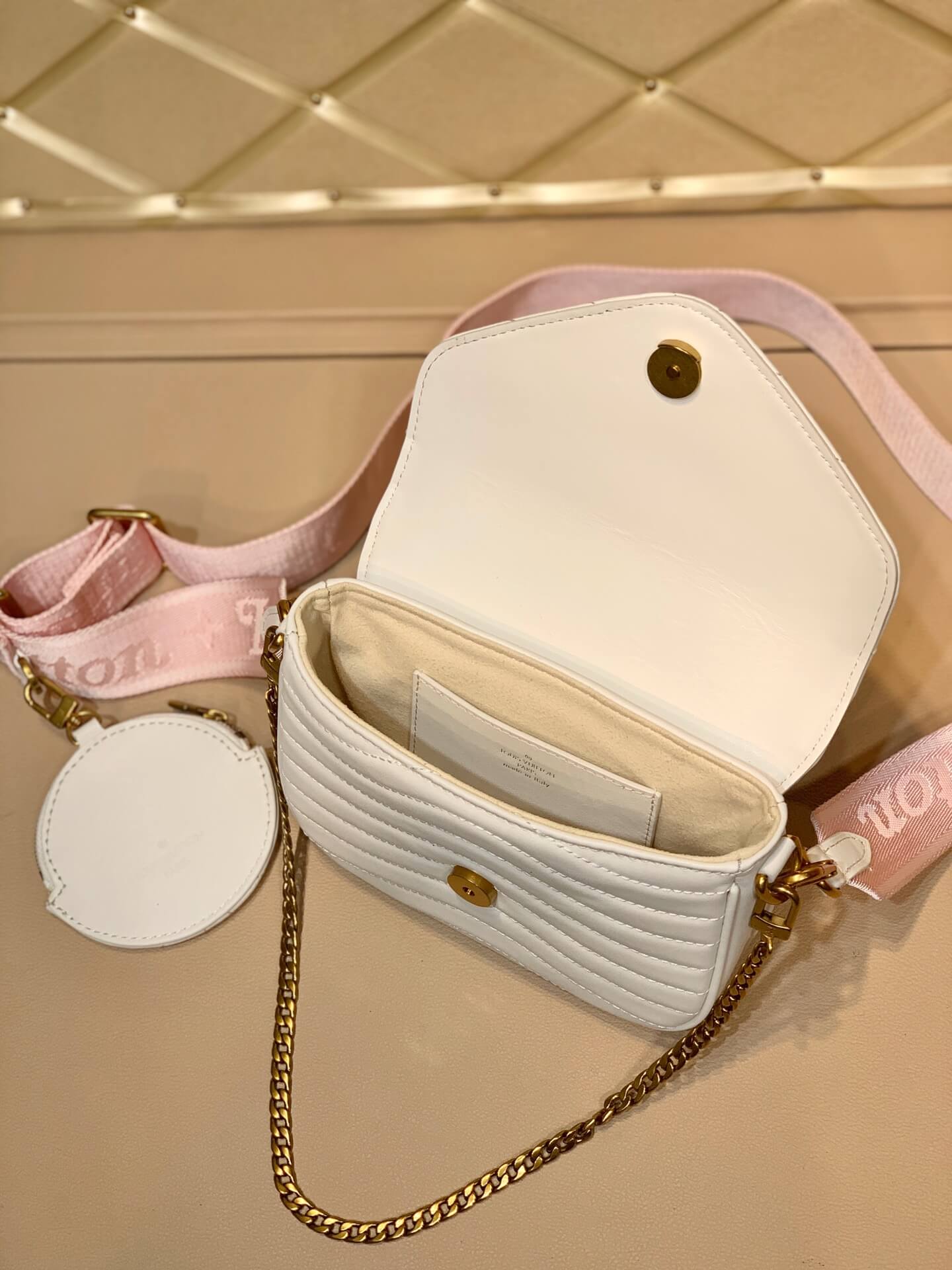 M56466 Multi Pochette New Wave white cross body bags shoulder bag calfskin