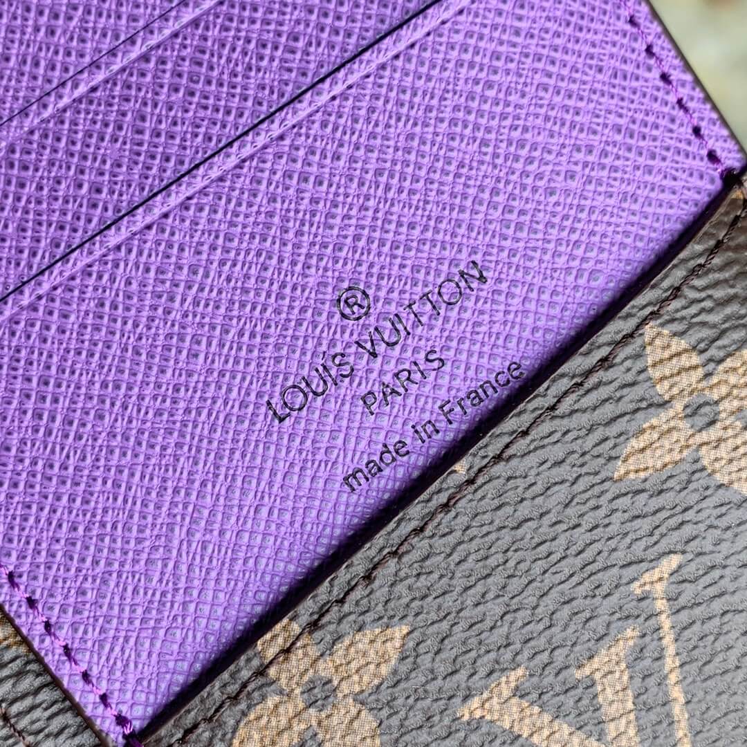 M81538 M81538 Brazza Monogram Macassar clutch bag wallet purple Free shipping