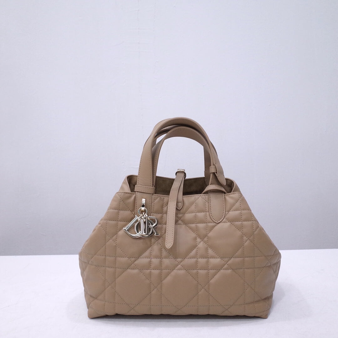 DIO MEDIUM DIOR TOUJOURS BAG Tan Macrocannage Calfskin M2821OSHJ_M900 23017