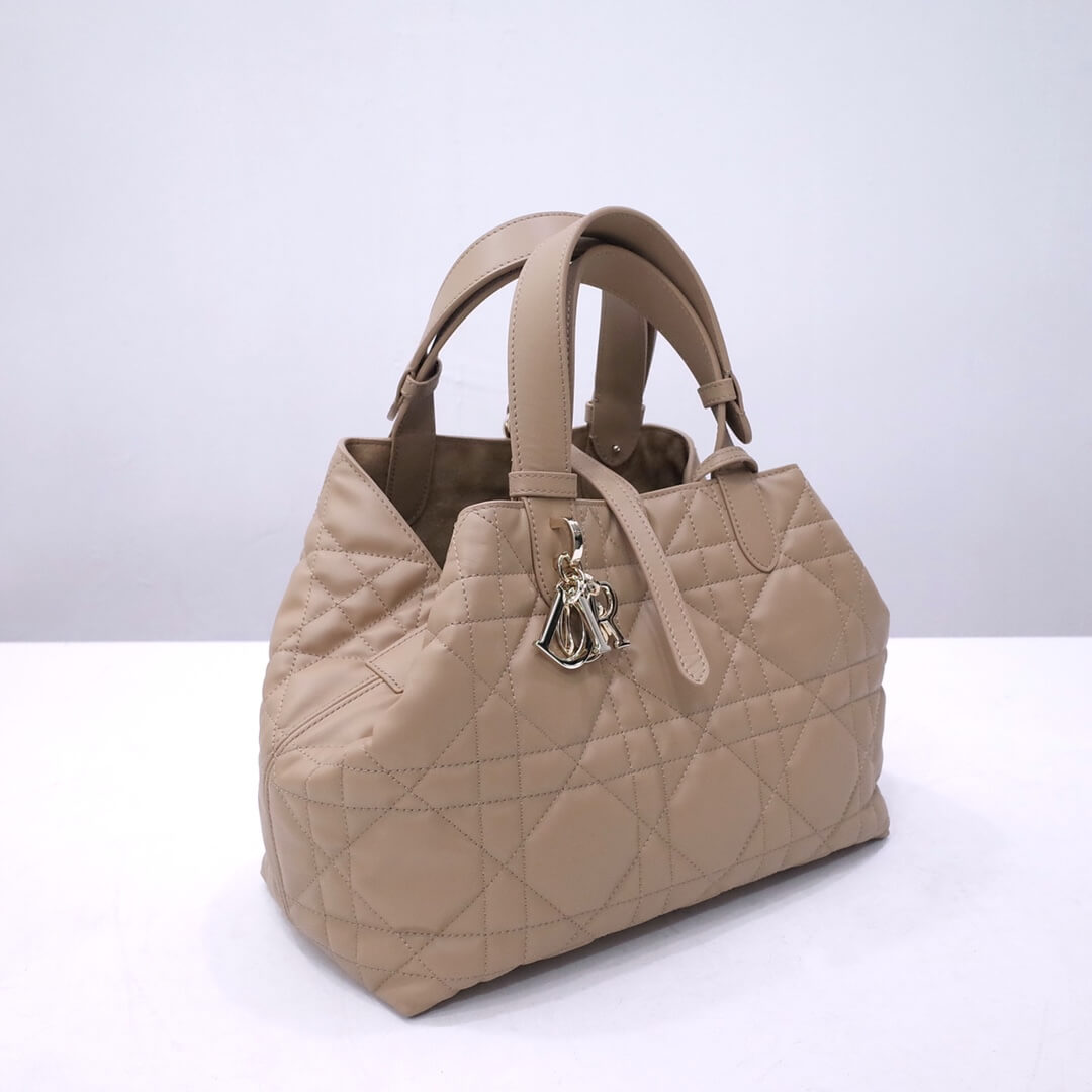 DIO MEDIUM DIOR TOUJOURS BAG Tan Macrocannage Calfskin M2821OSHJ_M900 23017