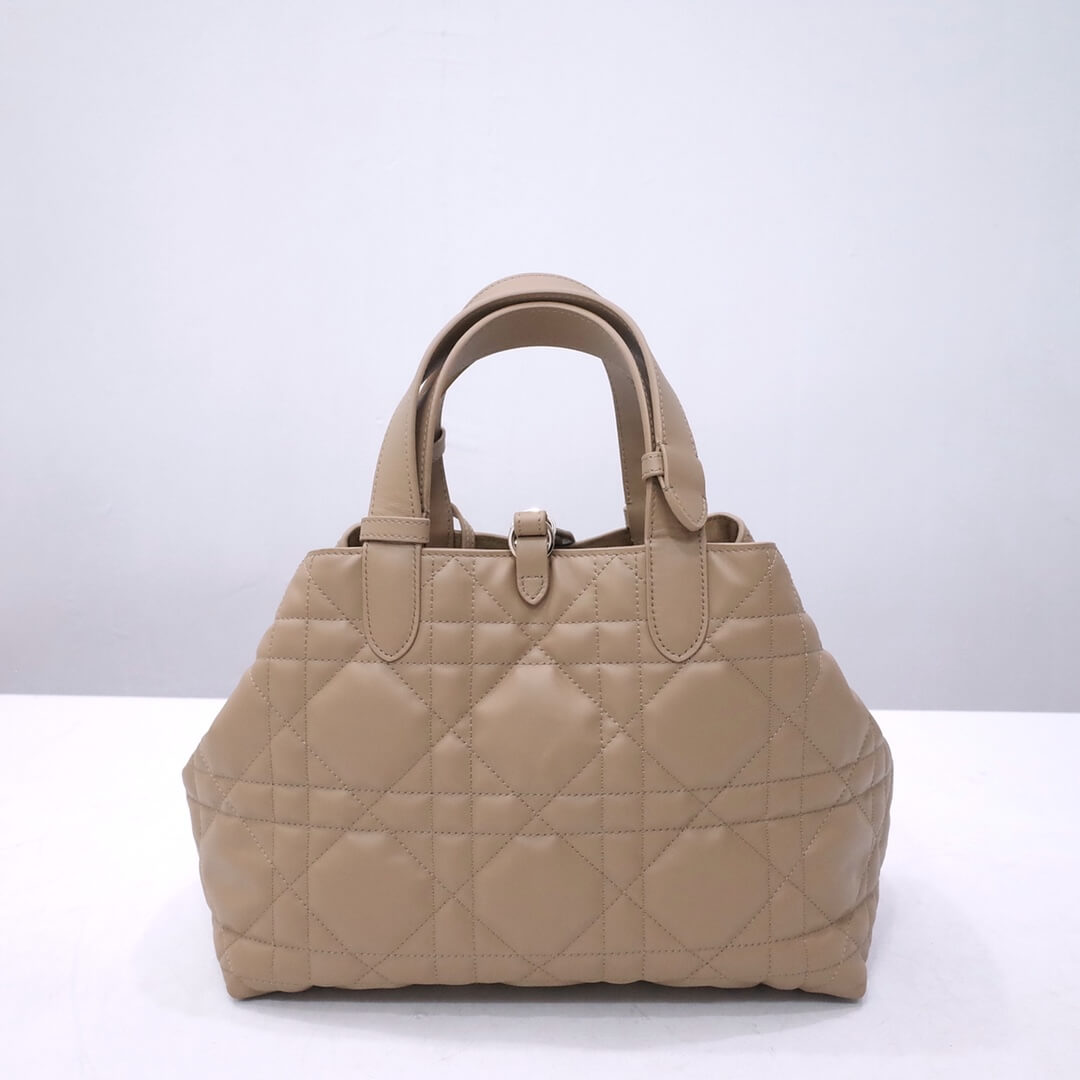 DIO MEDIUM DIOR TOUJOURS BAG Tan Macrocannage Calfskin M2821OSHJ_M900 23017