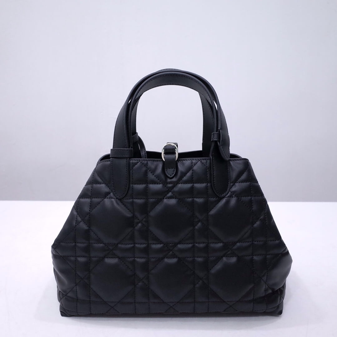 DIO MEDIUM DIOR TOUJOURS BAG Black Macrocannage Calfskin M2821OSHJ_M900 23017