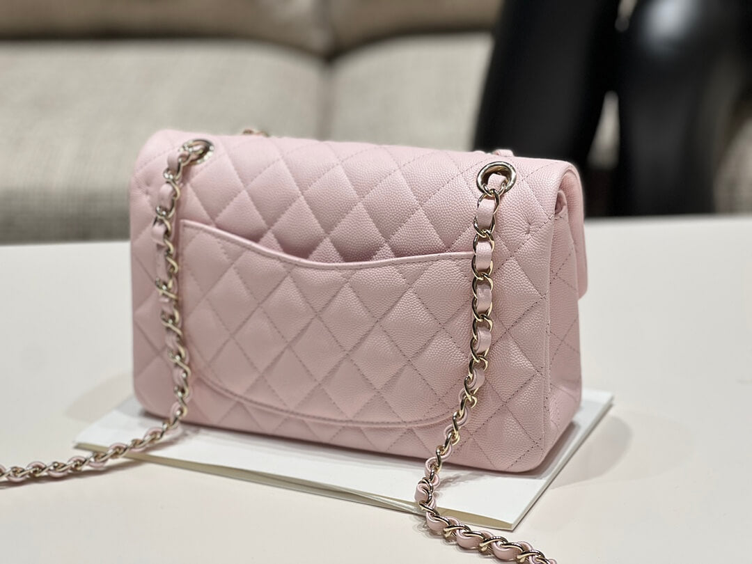 MI0712 Classic  Flap shoulder bag cross body bags pink Lambskin 23cm