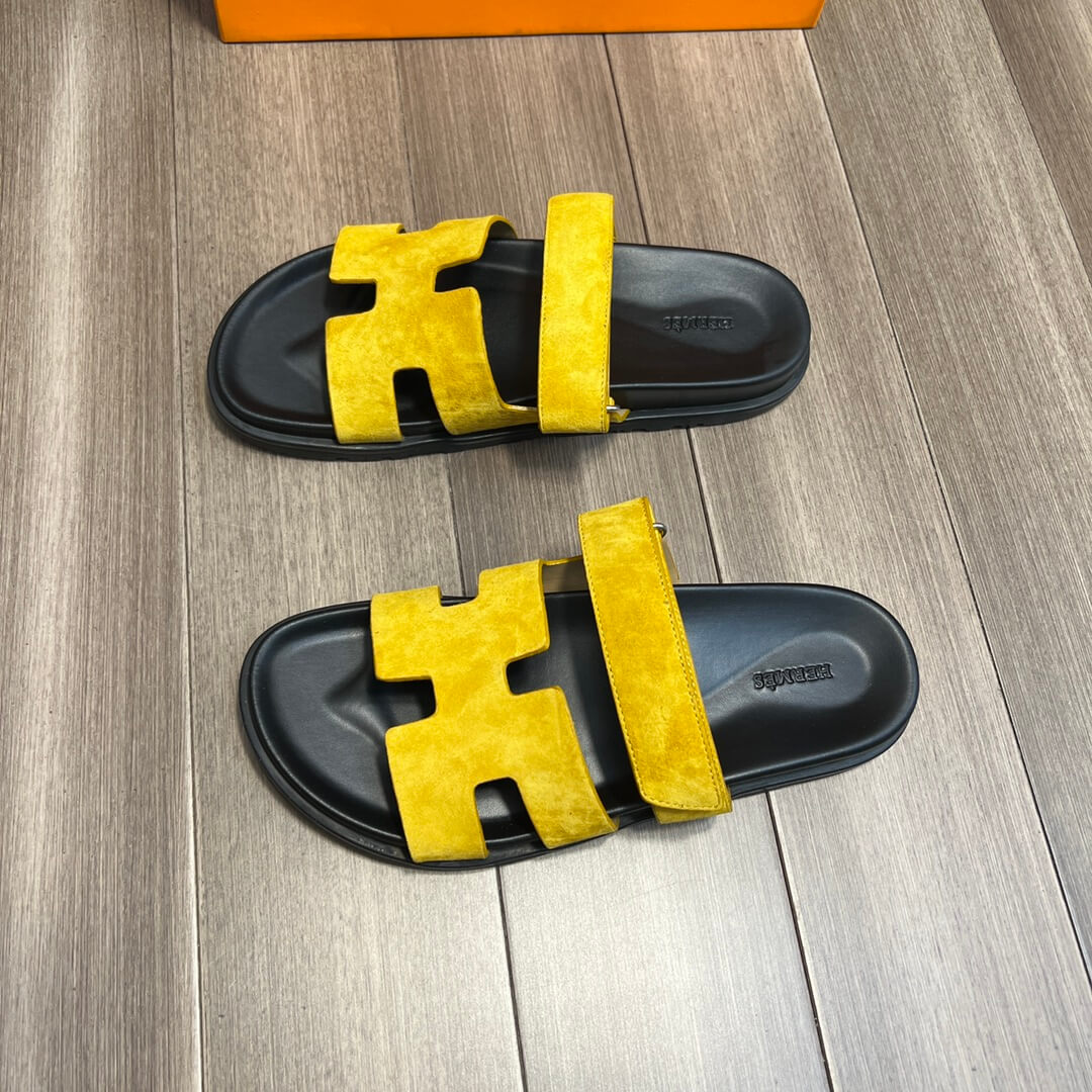 PD0702 Slipper yellow-2 calfskin 38-44code Men's slippers