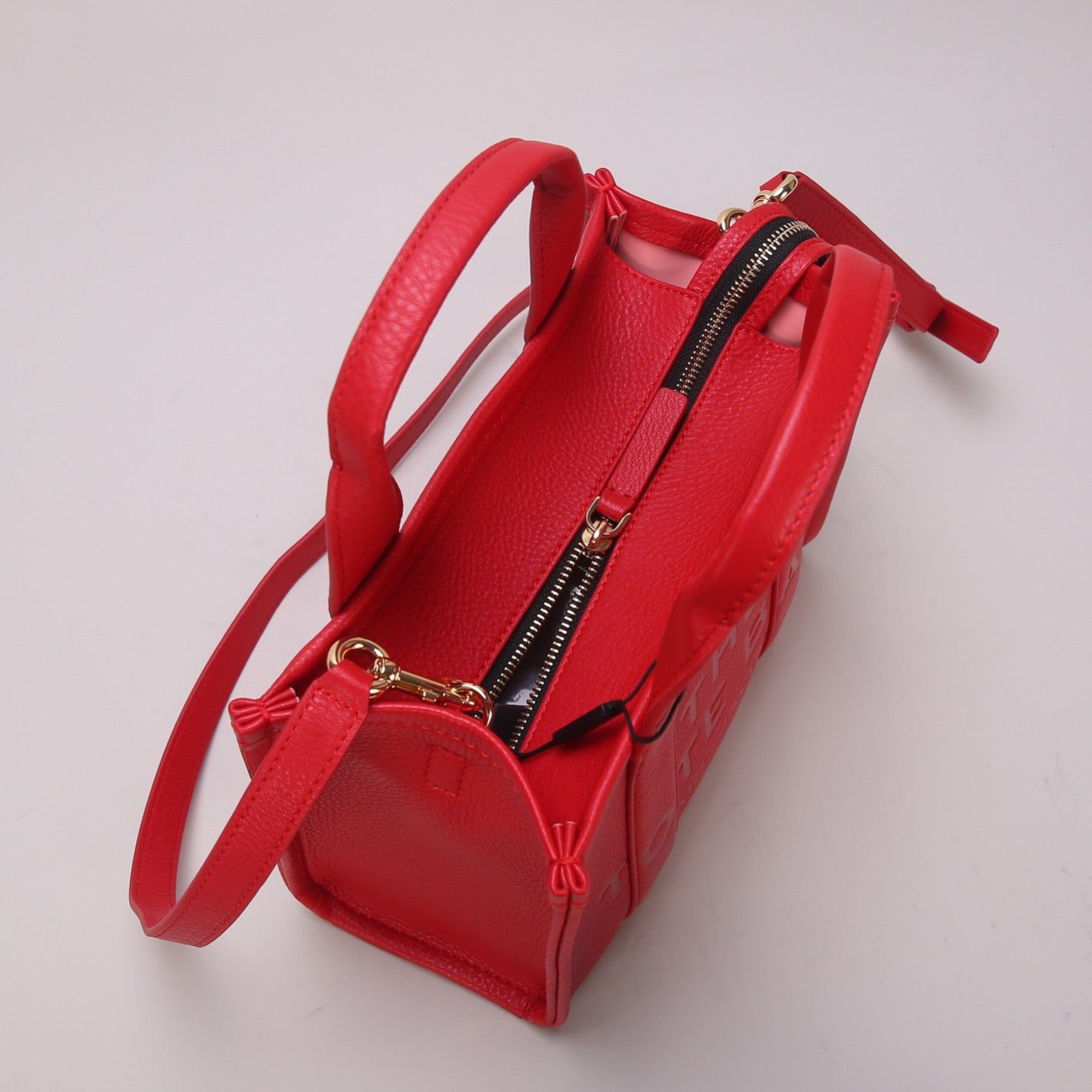 M-J TOTE LEATHER BAGS RED