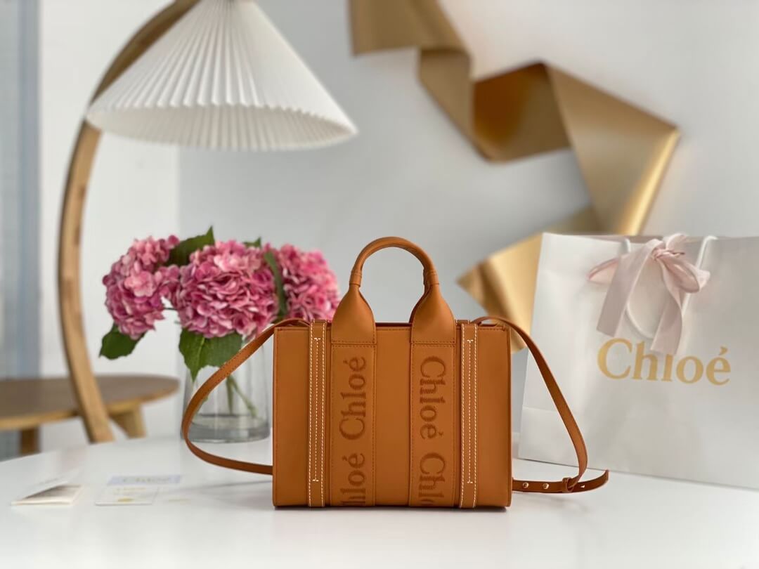 CHA-O-E SMALL WOODY TOTE BAG BROWN 04227565