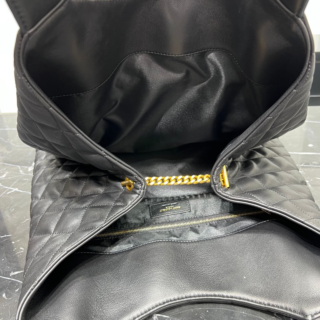 YSL 698651 tote Handbag black Lambskin Super large space 58cm