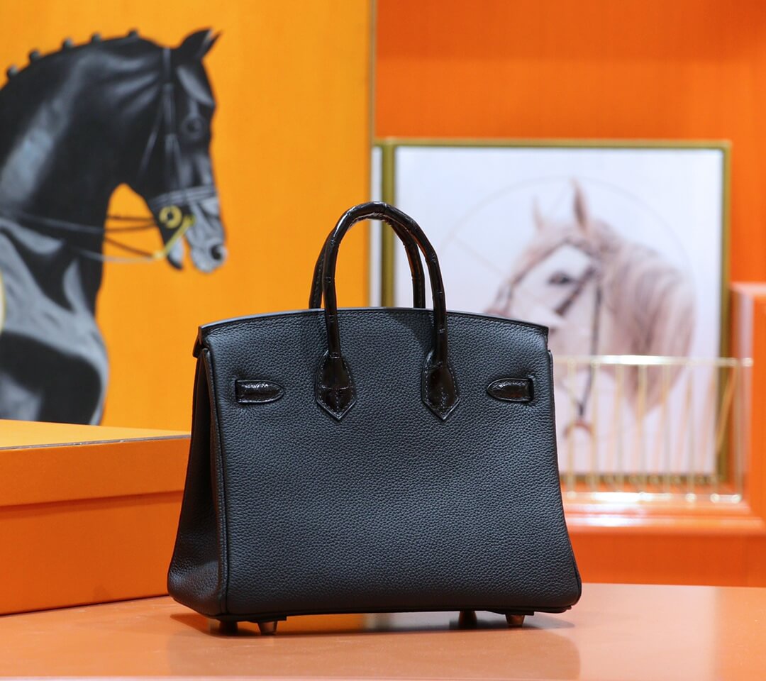 black birkin 25 togo leather