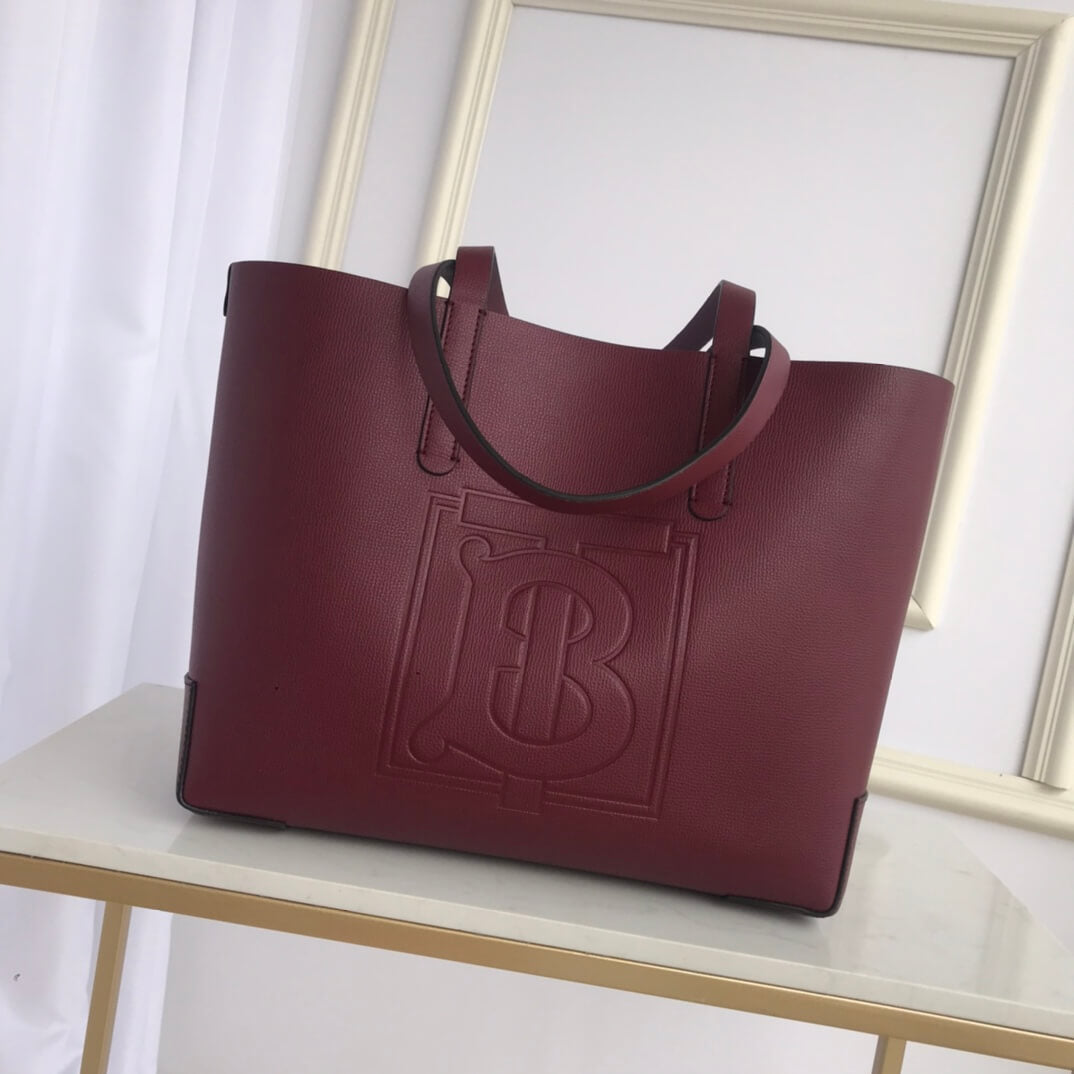 BUR Tote Bag Handbag maroon cowhide 550678 for 2022