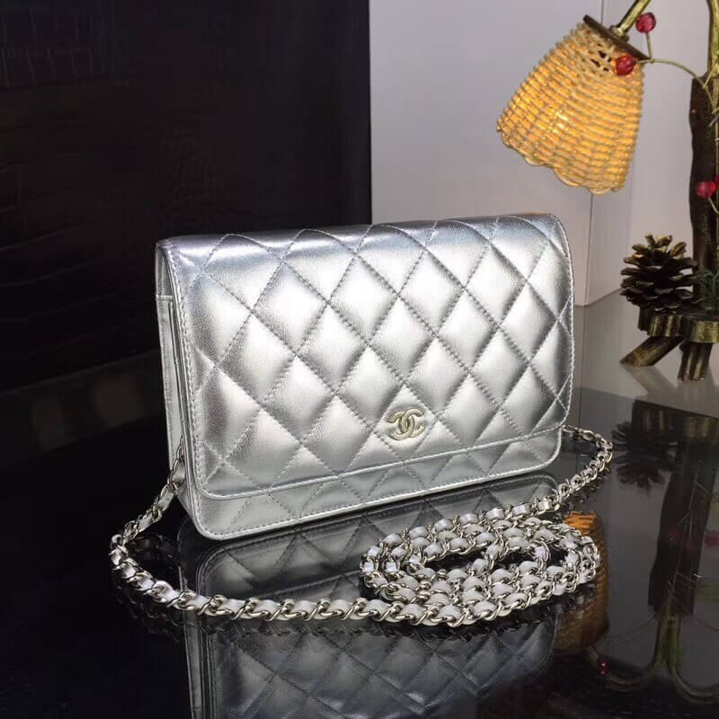 CHA 5373 top quality chain bag 19CM silver Lambskin