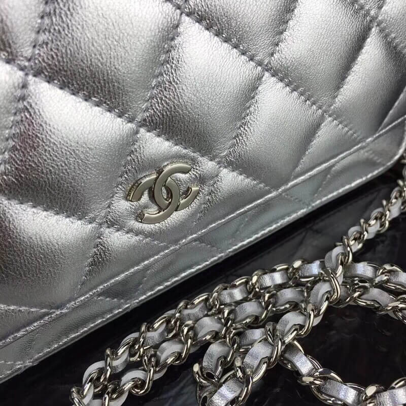 CHA 5373 top quality chain bag 19CM silver Lambskin