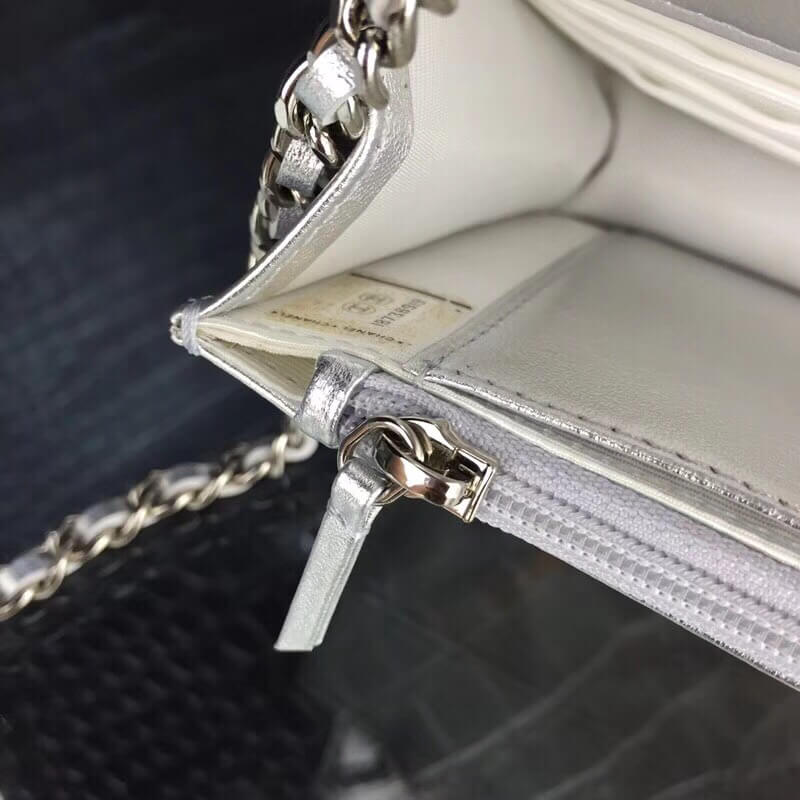 CHA 5373 top quality chain bag 19CM silver Lambskin