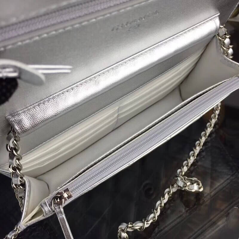 CHA 5373 top quality chain bag 19CM silver Lambskin