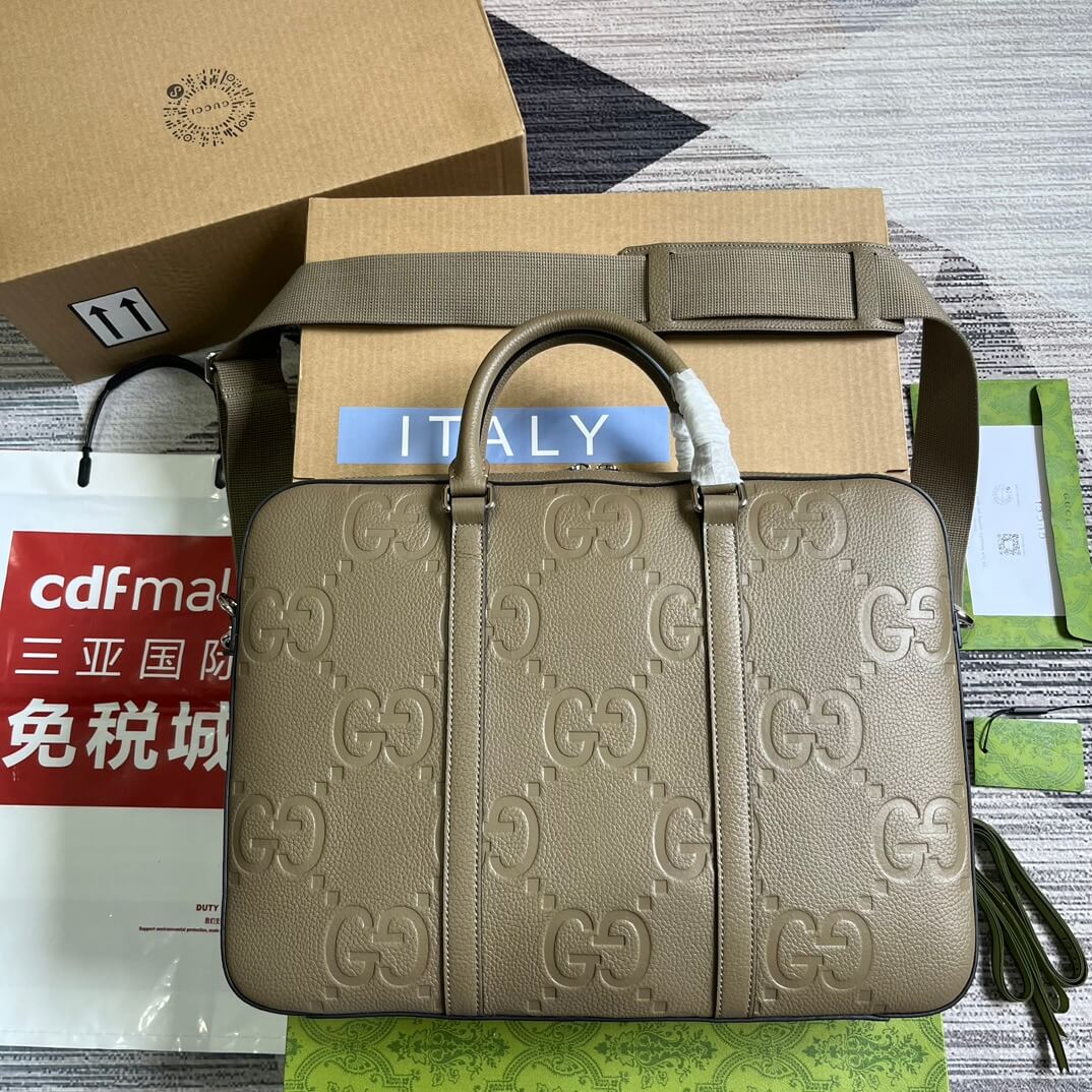 GC 658573 Handbag Men's bag briefcase 40cm grey