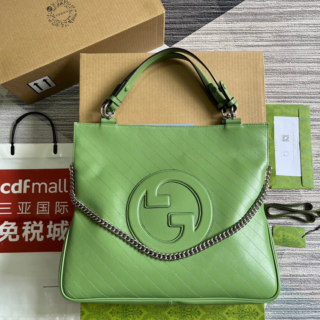 GC751516 Blondie Handbag 34.5cm light green COWHIDE/ REAL LEATHER