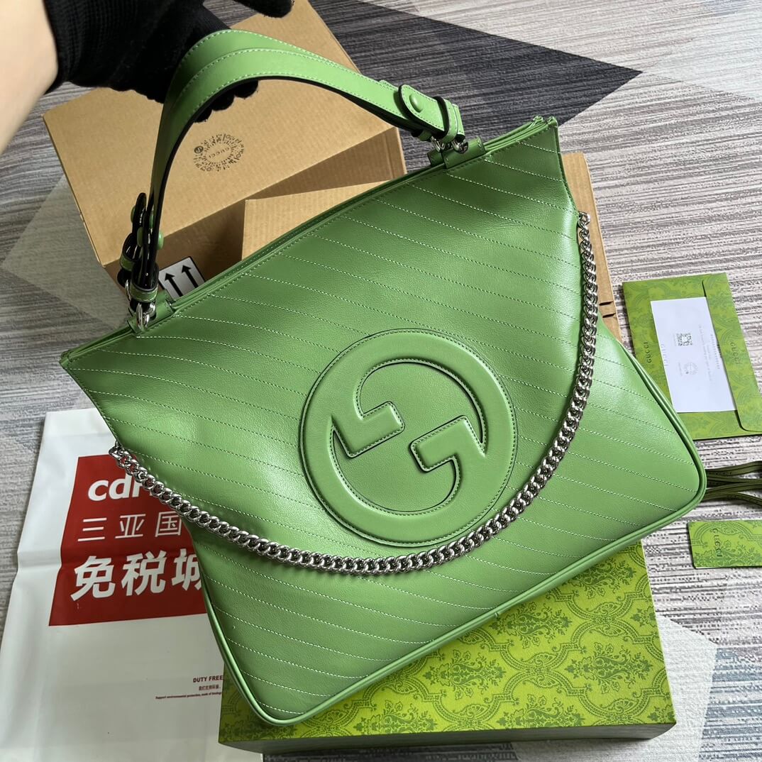 GC751516 Blondie Handbag 34.5cm light green COWHIDE/ REAL LEATHER