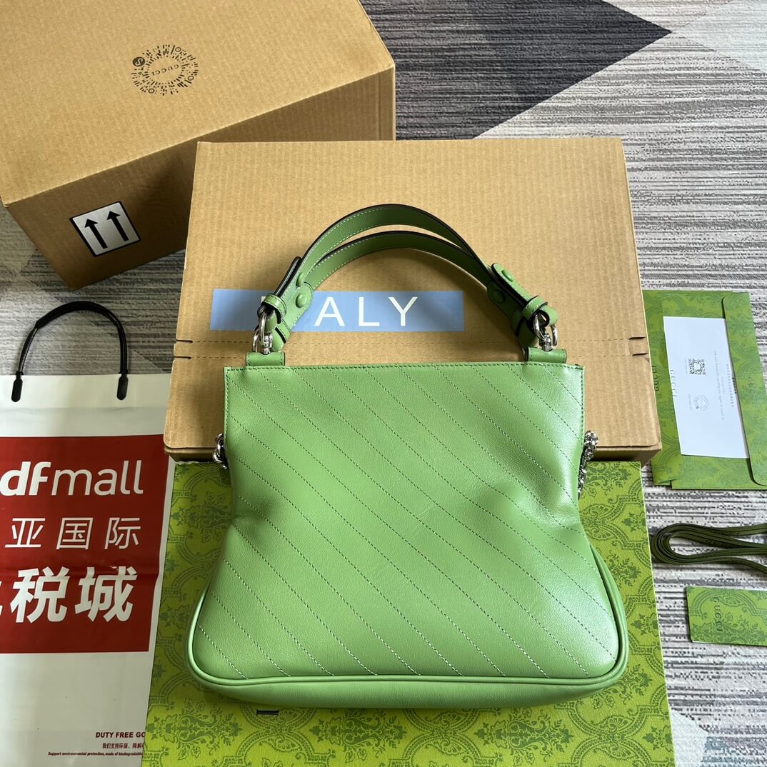 GC751518 Blondie Handbag 24cm light green leather