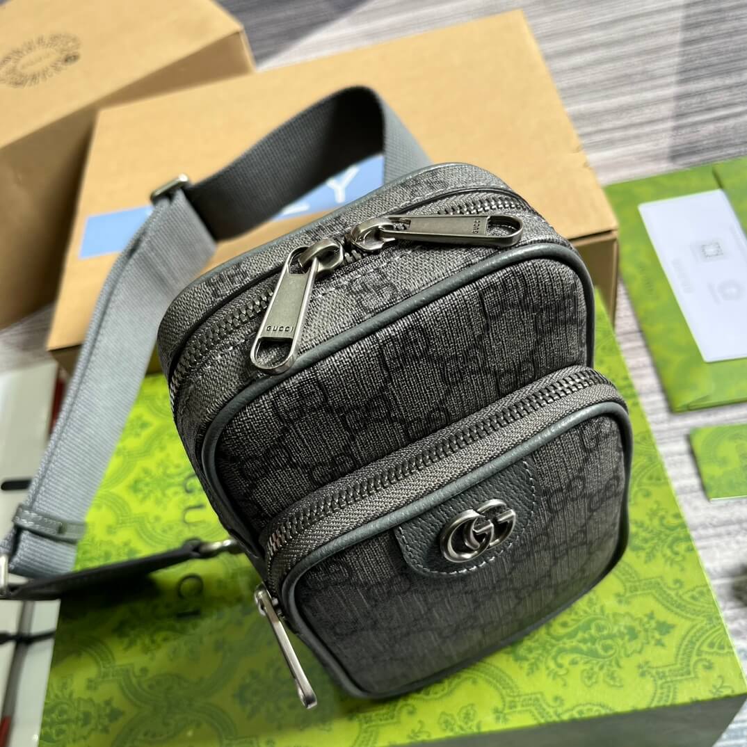 GC752565 Supreme cross body bags 12cm Grey PVC Free shipping