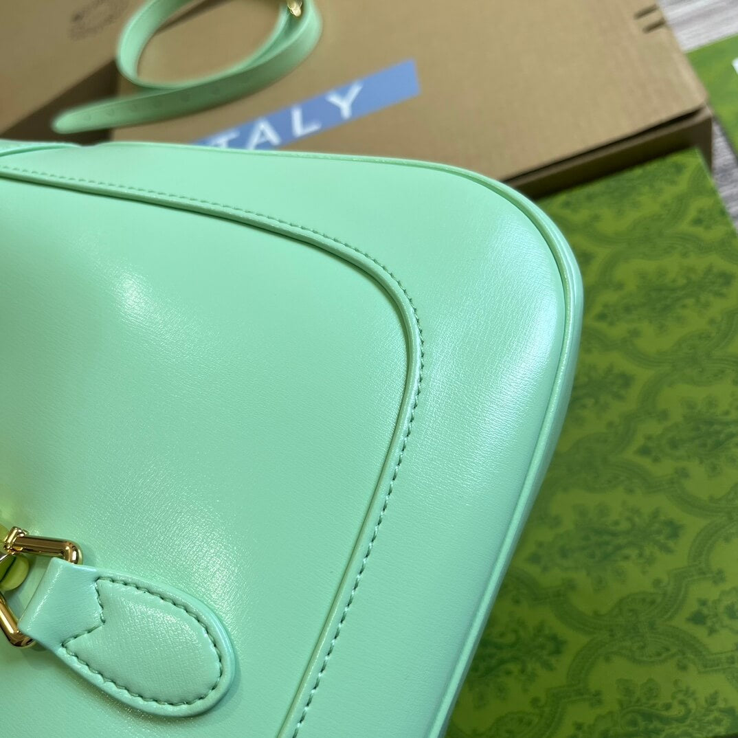 GG636709 subaxillary bag 28cm light green cowhide