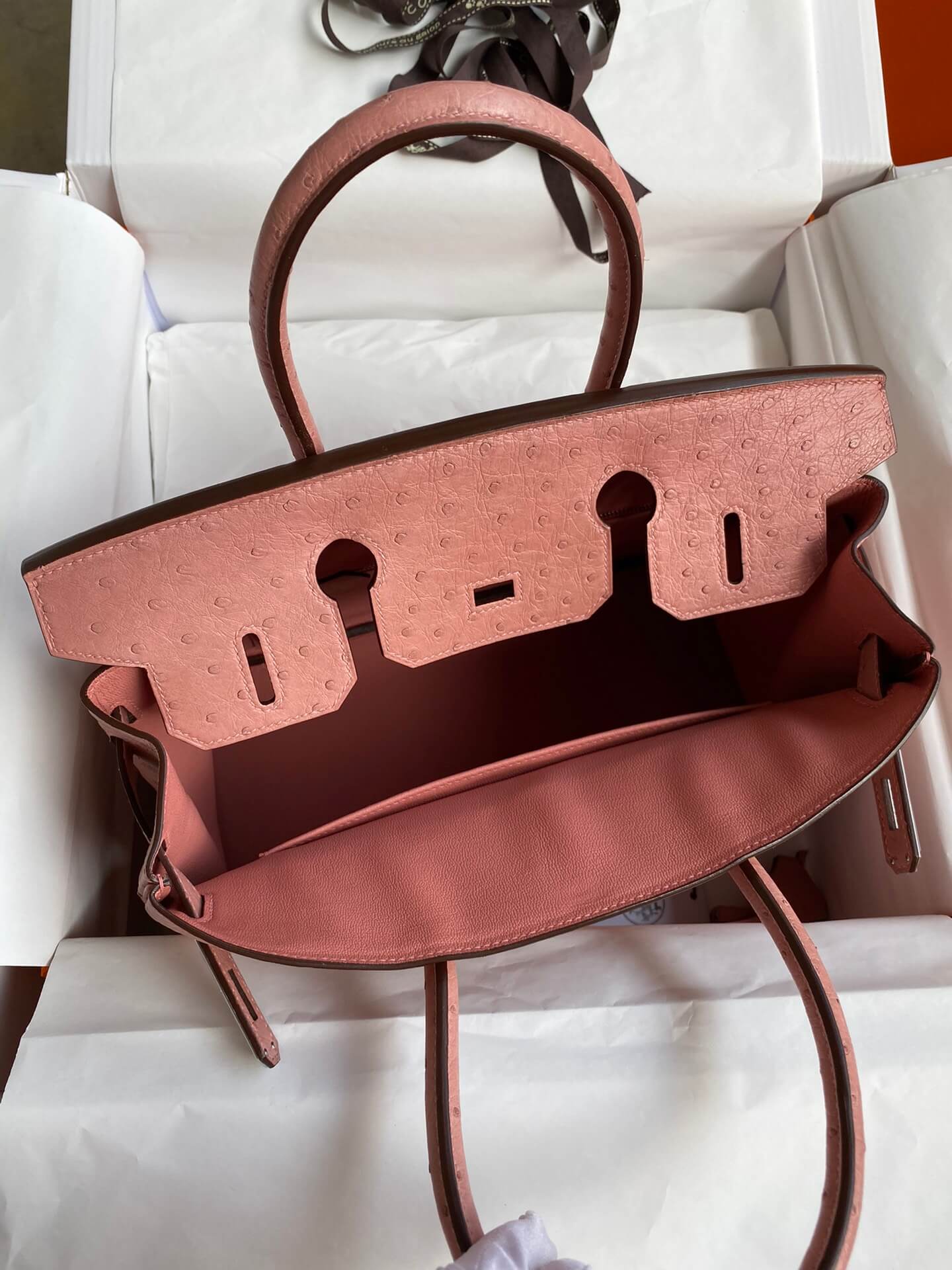 birkin bag 30 pink wax thread