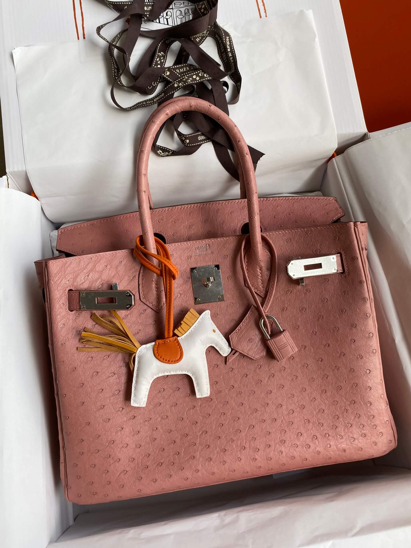 hermes birkin 30 bag pink silver