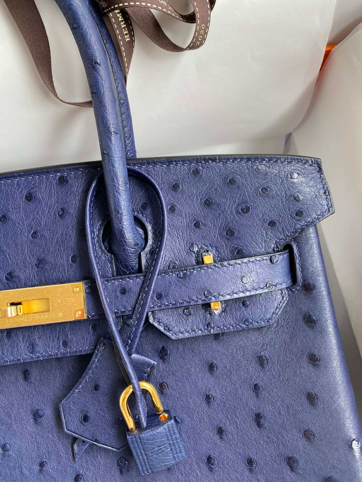 blue birkin 30 bag gold hardware