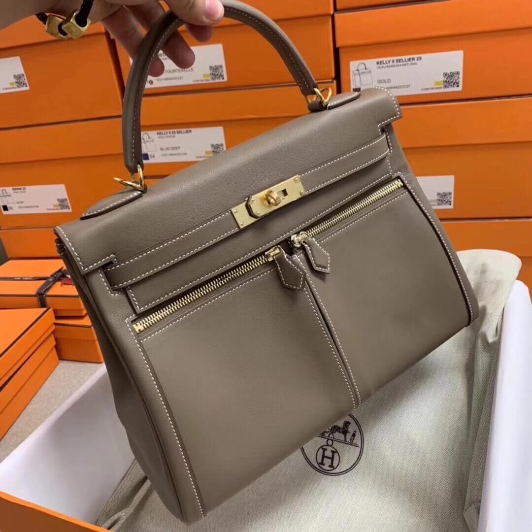 kelly bag 28 elephant grey