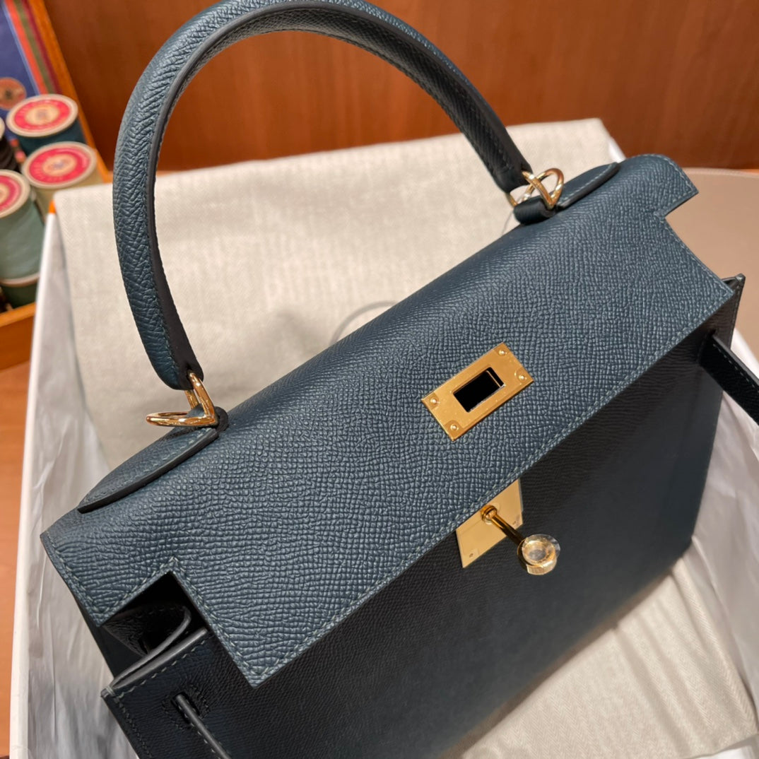 blue kelly bag 28 epsom