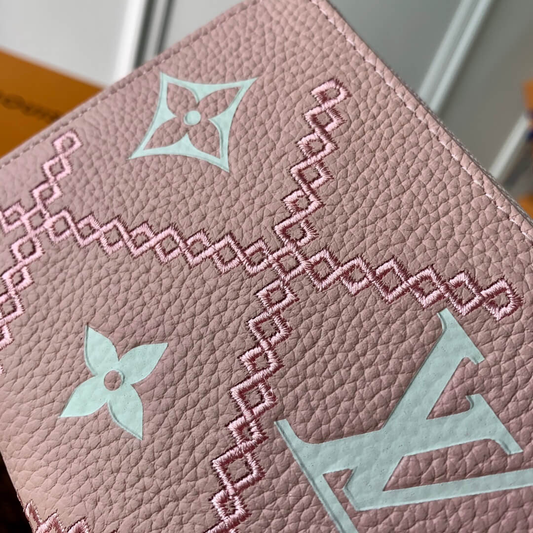 LV WALLETS M81141 Pink Embroidery