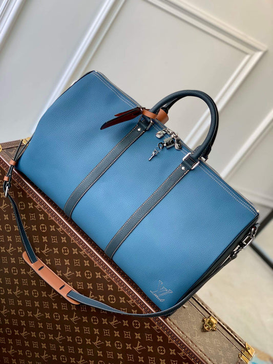 M21377 KEEPALL BANDOULIÈRE 50 Travel bag Denim Blue