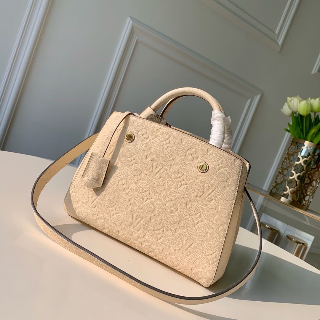 M41048 MONTAIGNE PM Monogram Empreinte 29cm milk white