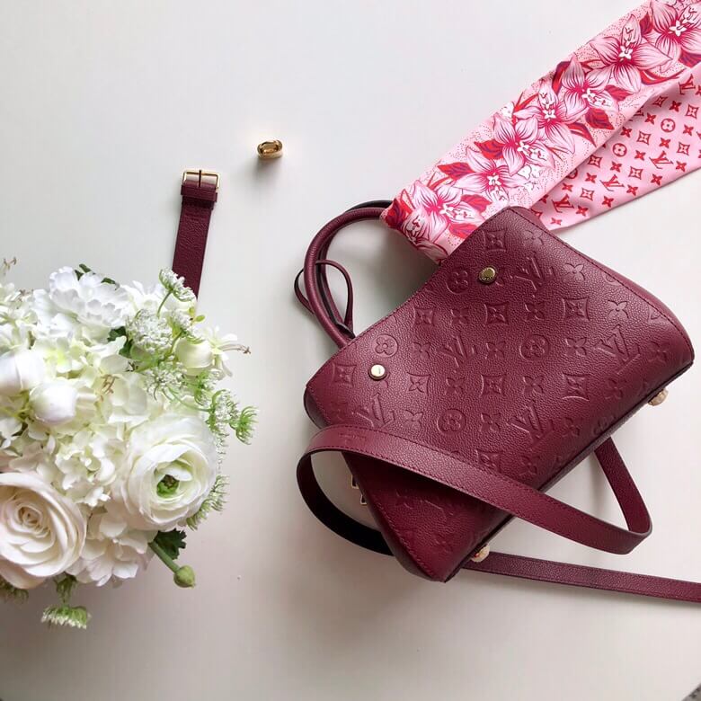 M41053 MONTAIGNE PM Monogram Empreinte 29cm maroon