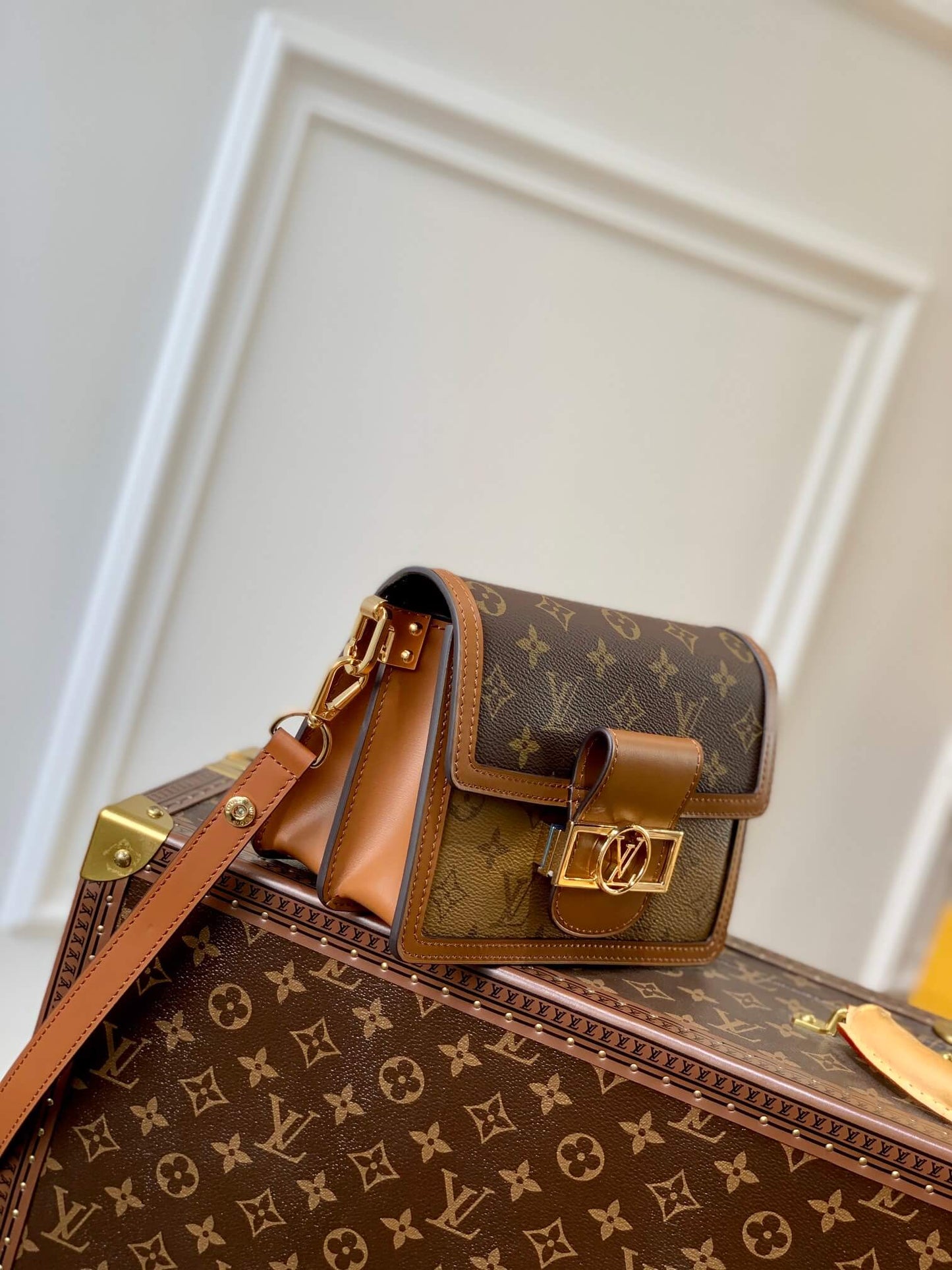 M45959 Nicolas Ghesquière Mini Dauphine brown Monogram 20cm 25cm