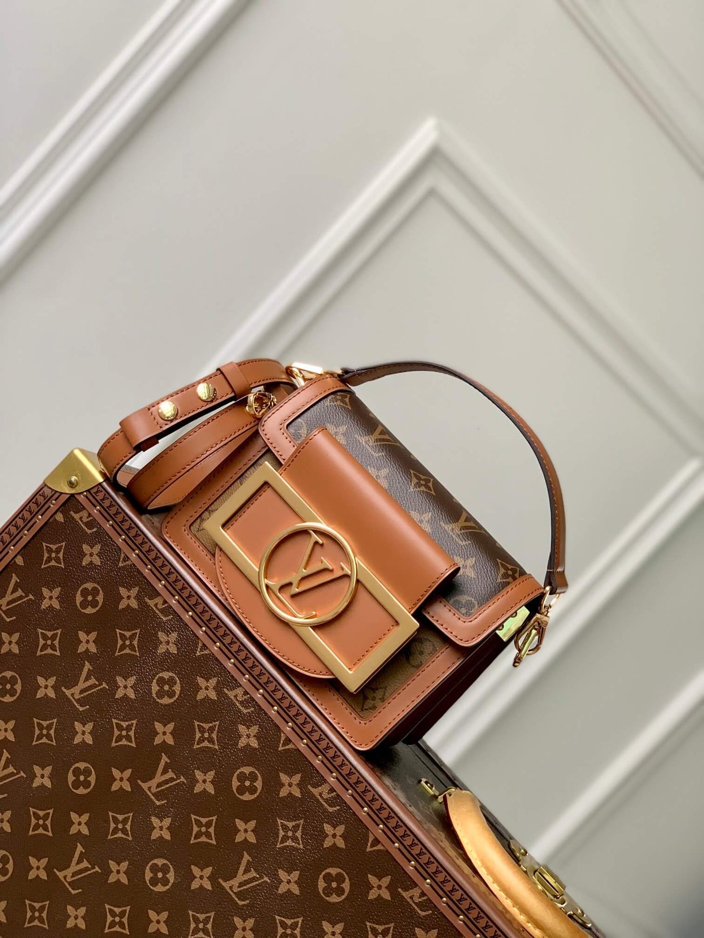 M46537 Mini Dauphine Lock XL Nicolas Ghesquière 20cm COWHIDE/ REAL LEATHER