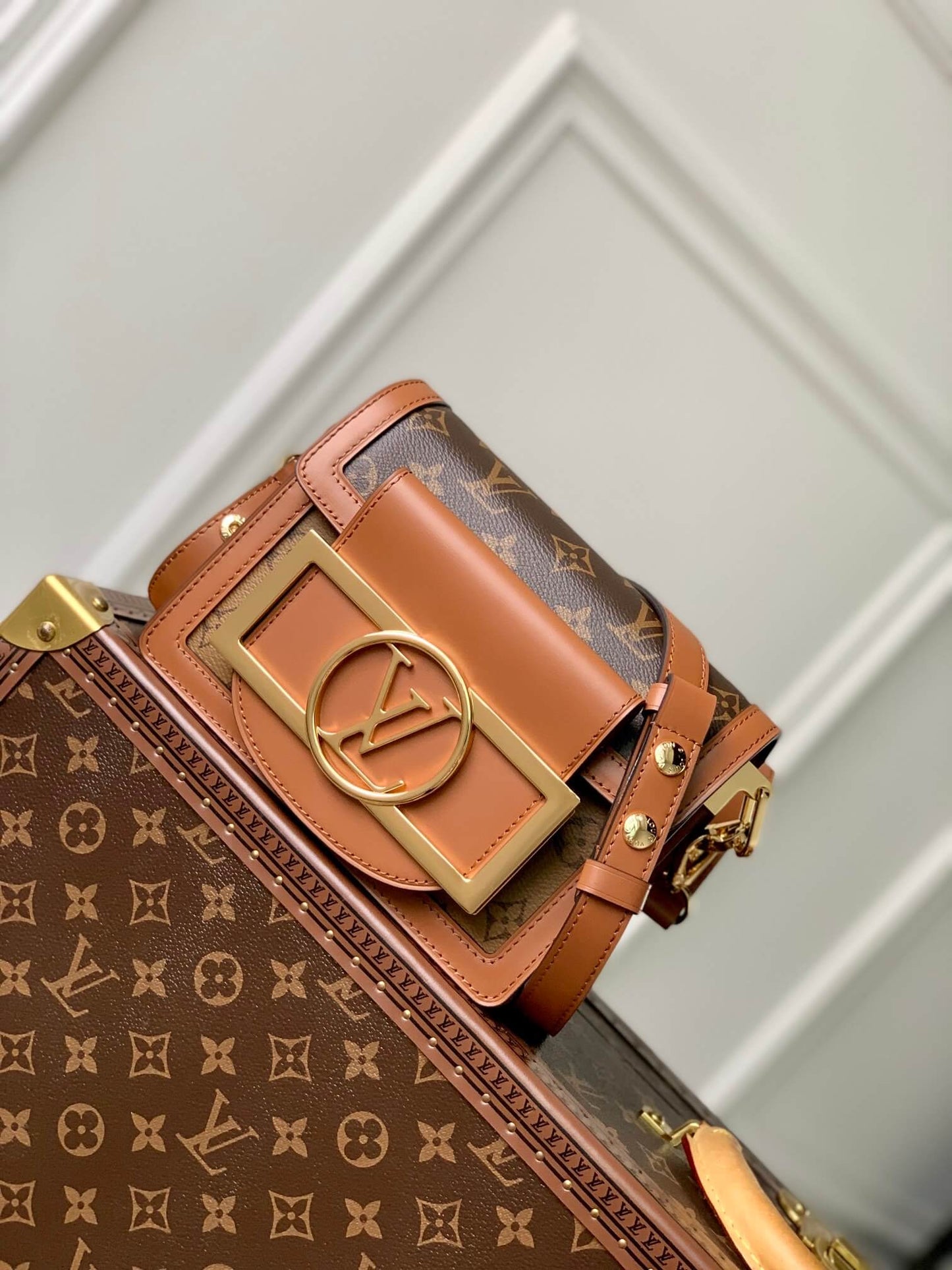 M46537 Mini Dauphine Lock XL Nicolas Ghesquière 20cm COWHIDE/ REAL LEATHER