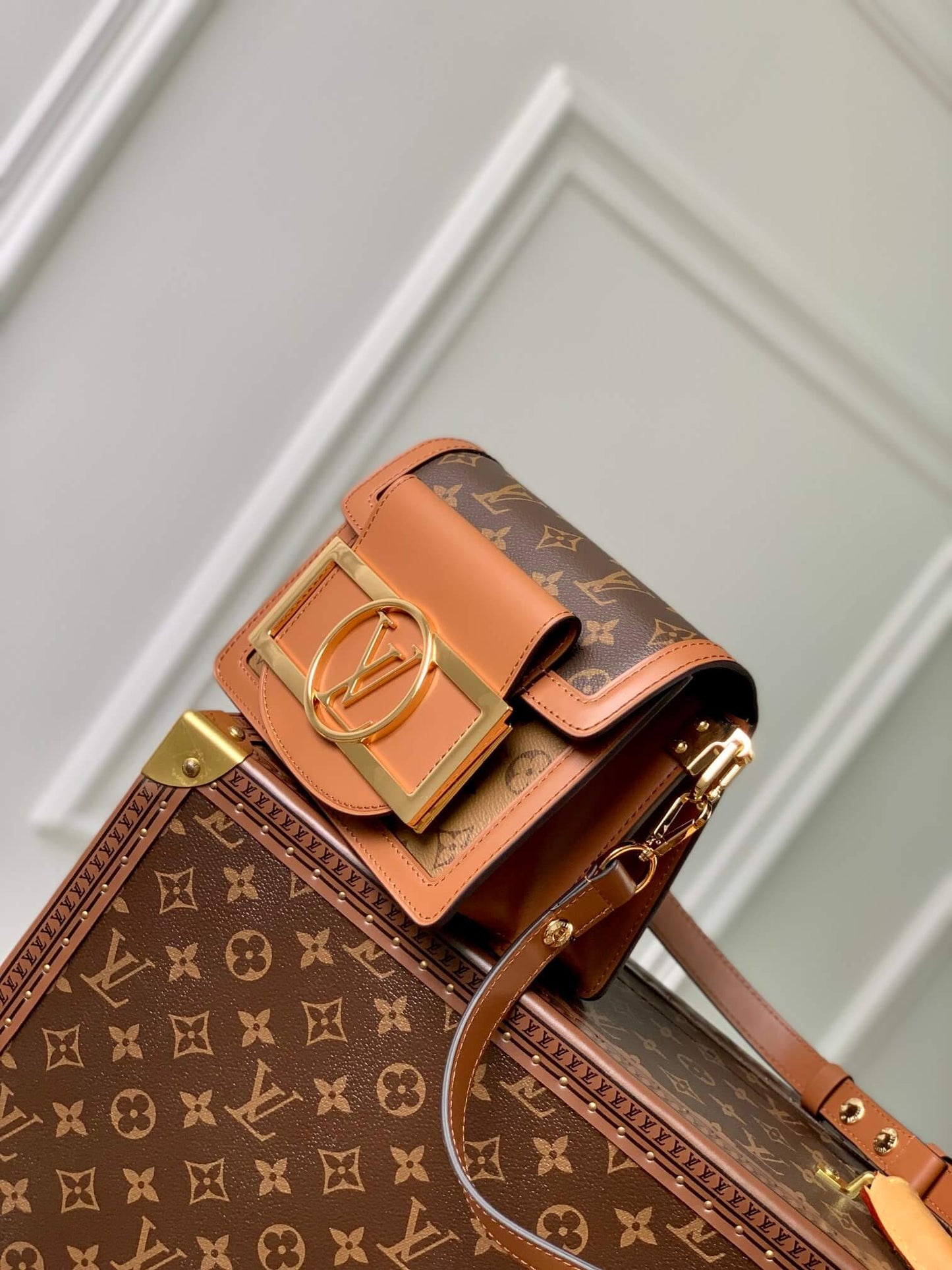 M46537 Mini Dauphine Lock XL Nicolas Ghesquière 20cm COWHIDE/ REAL LEATHER