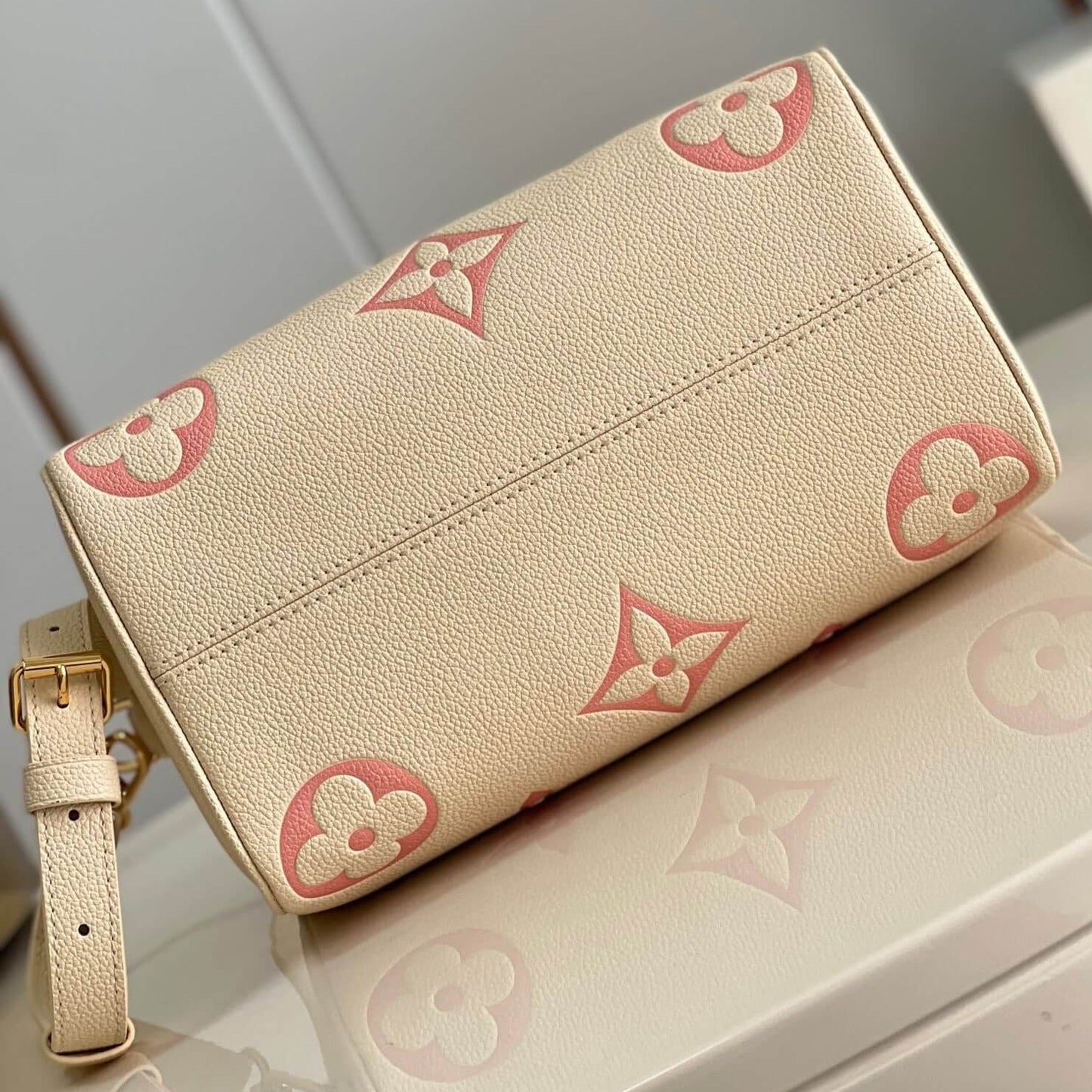 M58947 Speedy Bandoulière 25 Monogram Empreinte White pink print