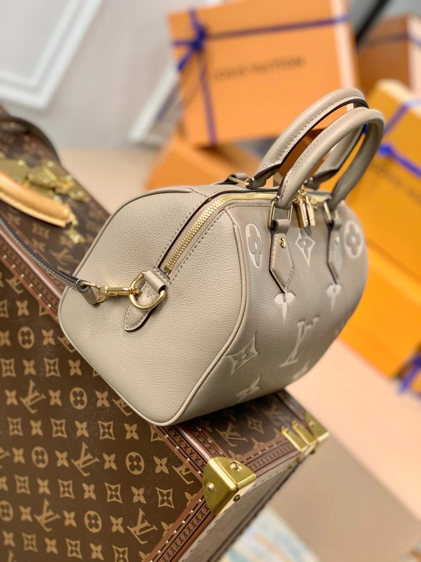 M58947 Speedy Bandoulière 25 Monogram Empreinte grey