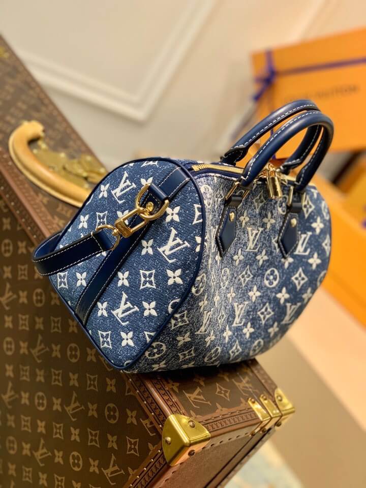 M59609 Blue jeans Speedy Bandoulière 25 Monogram