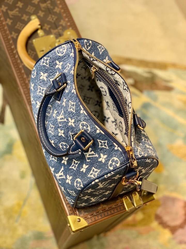 M59609 Blue jeans Speedy Bandoulière 25 Monogram