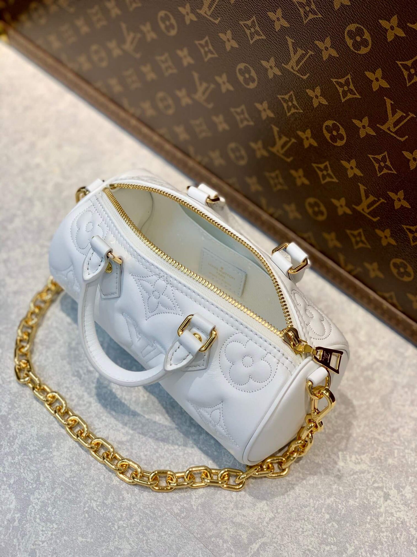 M59827 Papillon BB Monogram 20cm Snow White