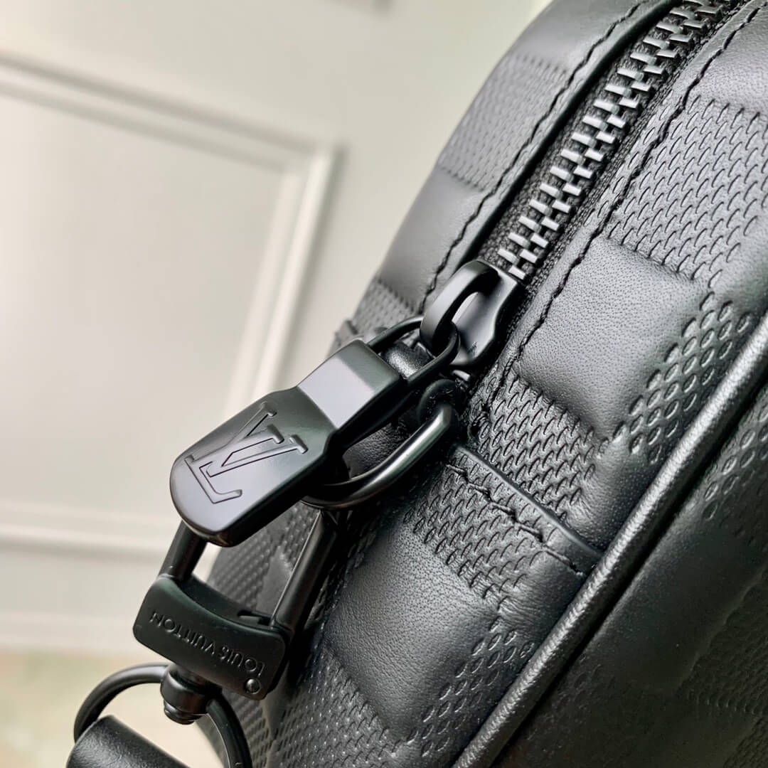 M60501 Pochette Kasai Damier black Full Leather 25cm clutch bag